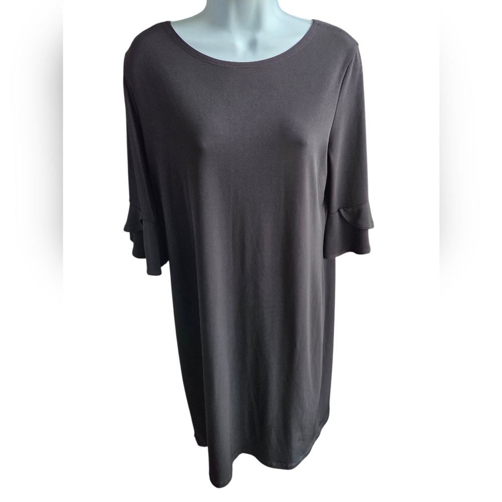 Clara Sun Woo Tie Back Minimalist Black Dress Size M